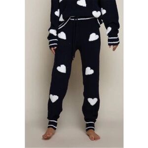 POL plush heart sweatpants jogger